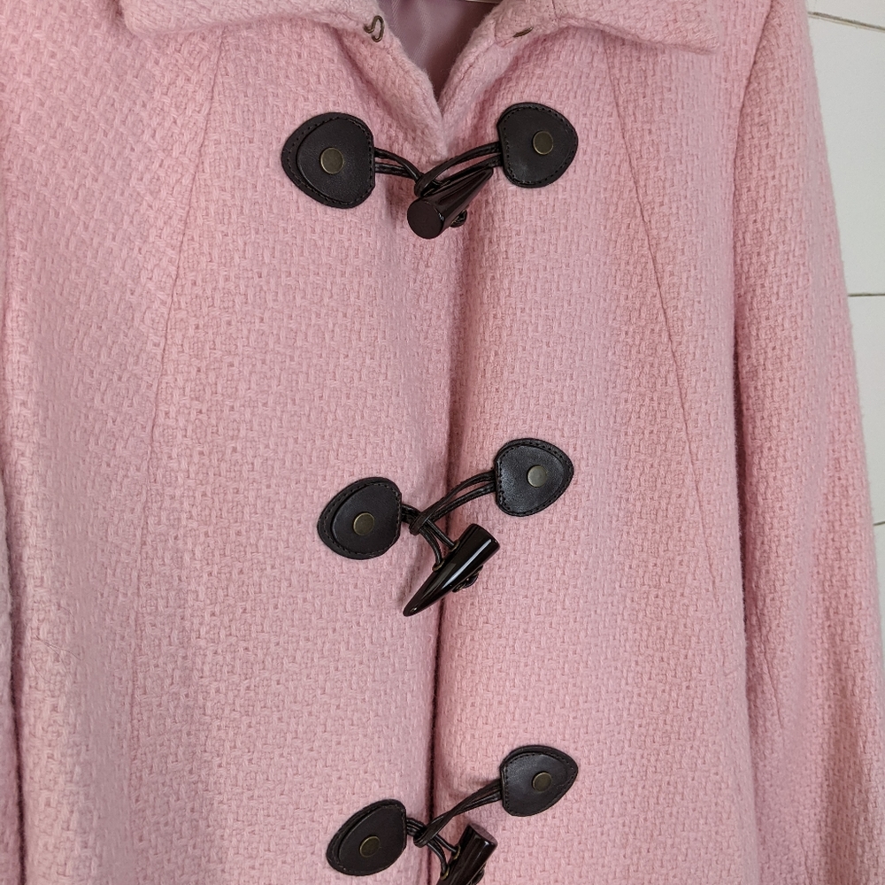 Lands' End Pink Toggle Coat - Picture 2 of 7